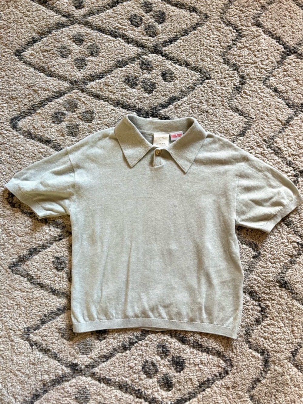 Zara collared sea foam shirt